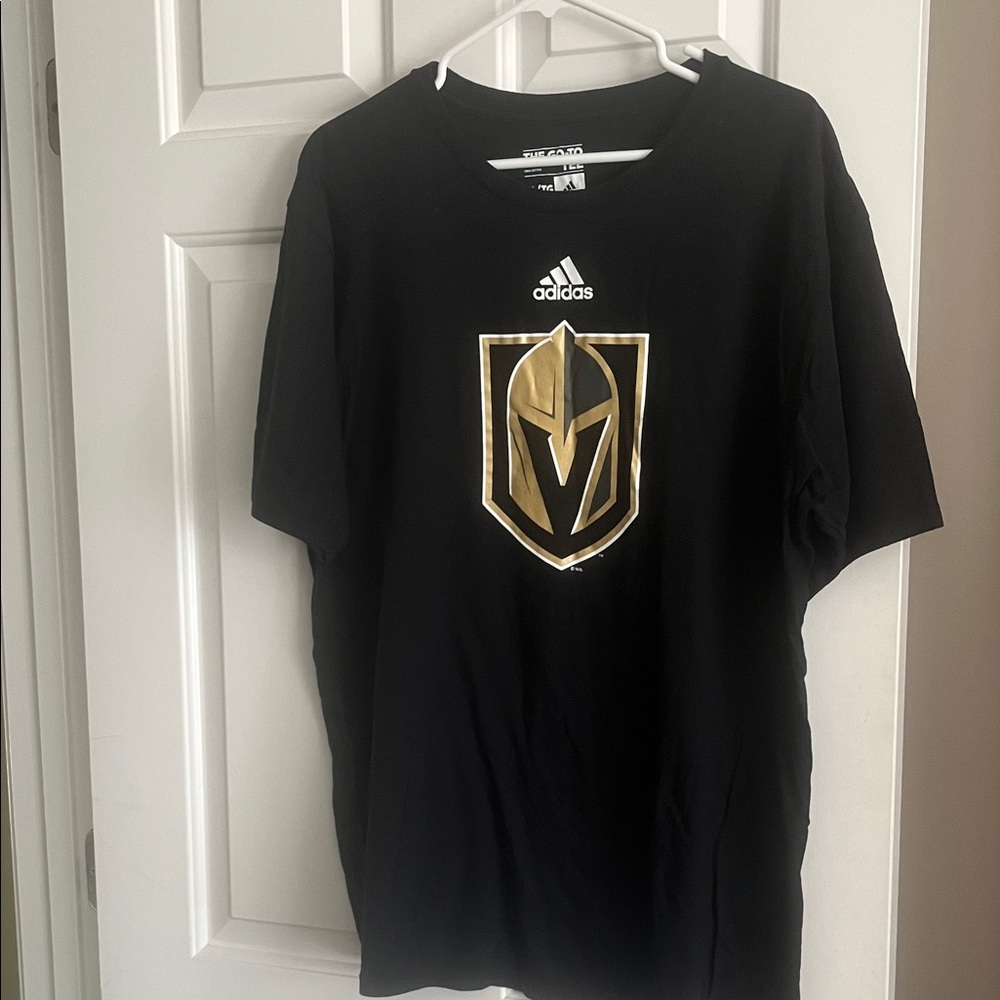 adidas NHL Black and Gold Short Sleeve Tee Vegas Golden Nights   Brand New